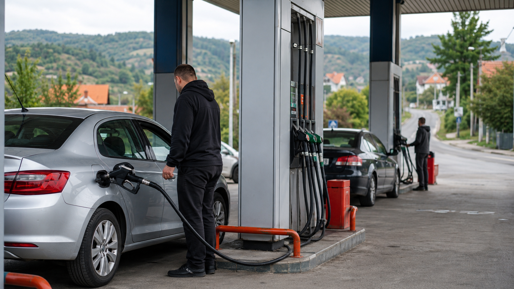 Tanken in Serbien
