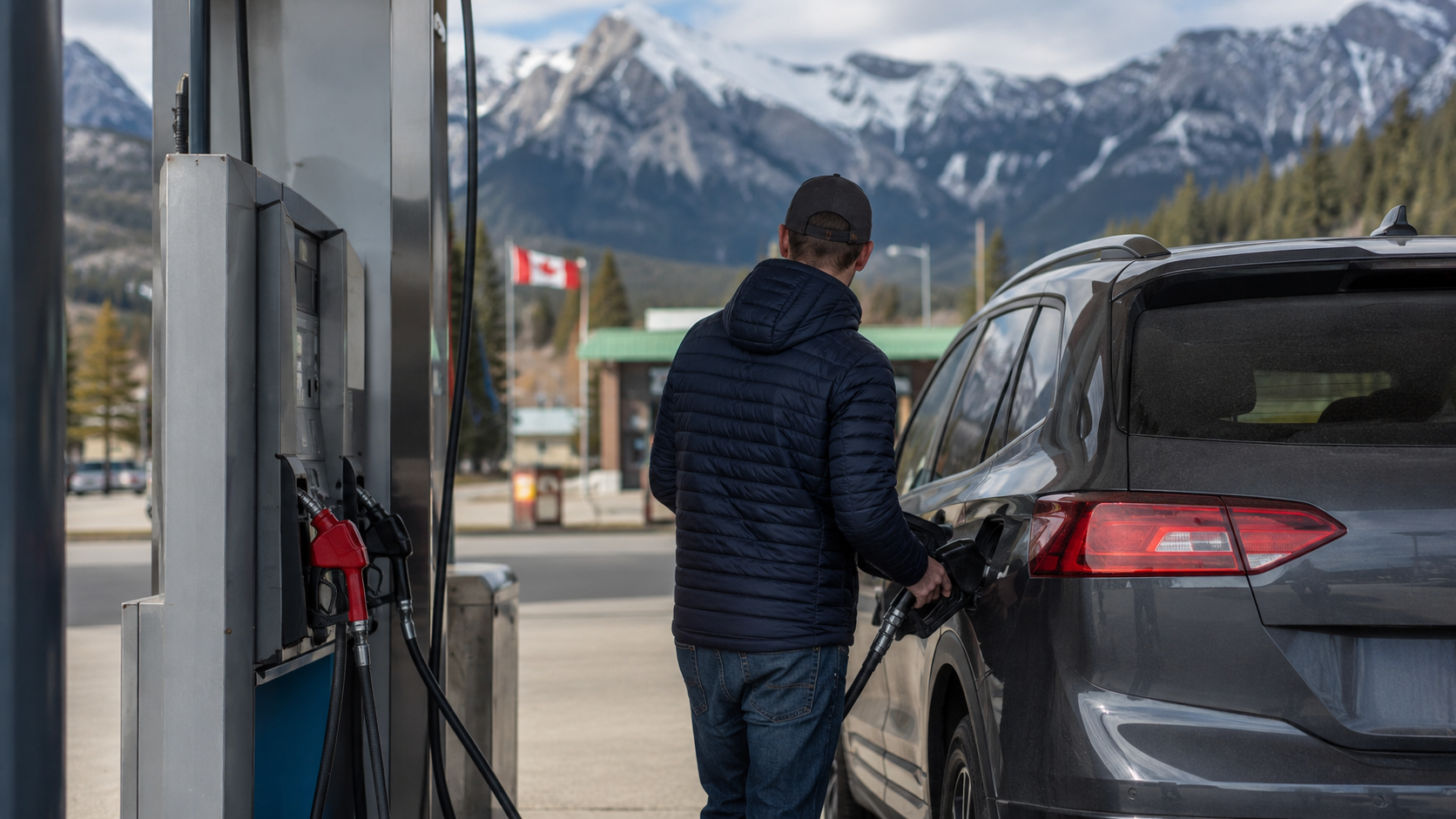 Tanken in Kanada [Bildinhalt mit KI erstellt]