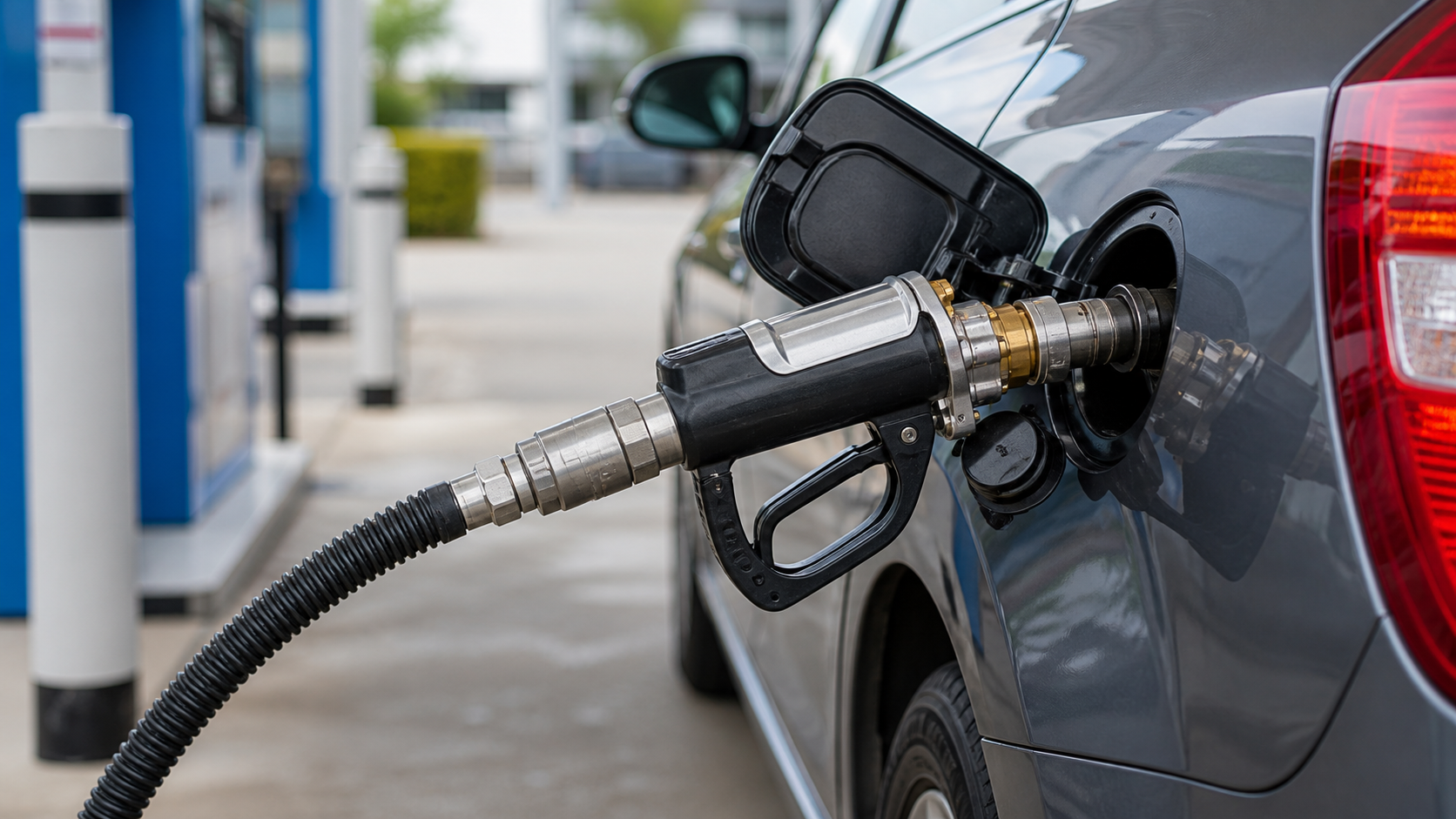 LPG-Autogas-Zapfpistole am Fahrzeug