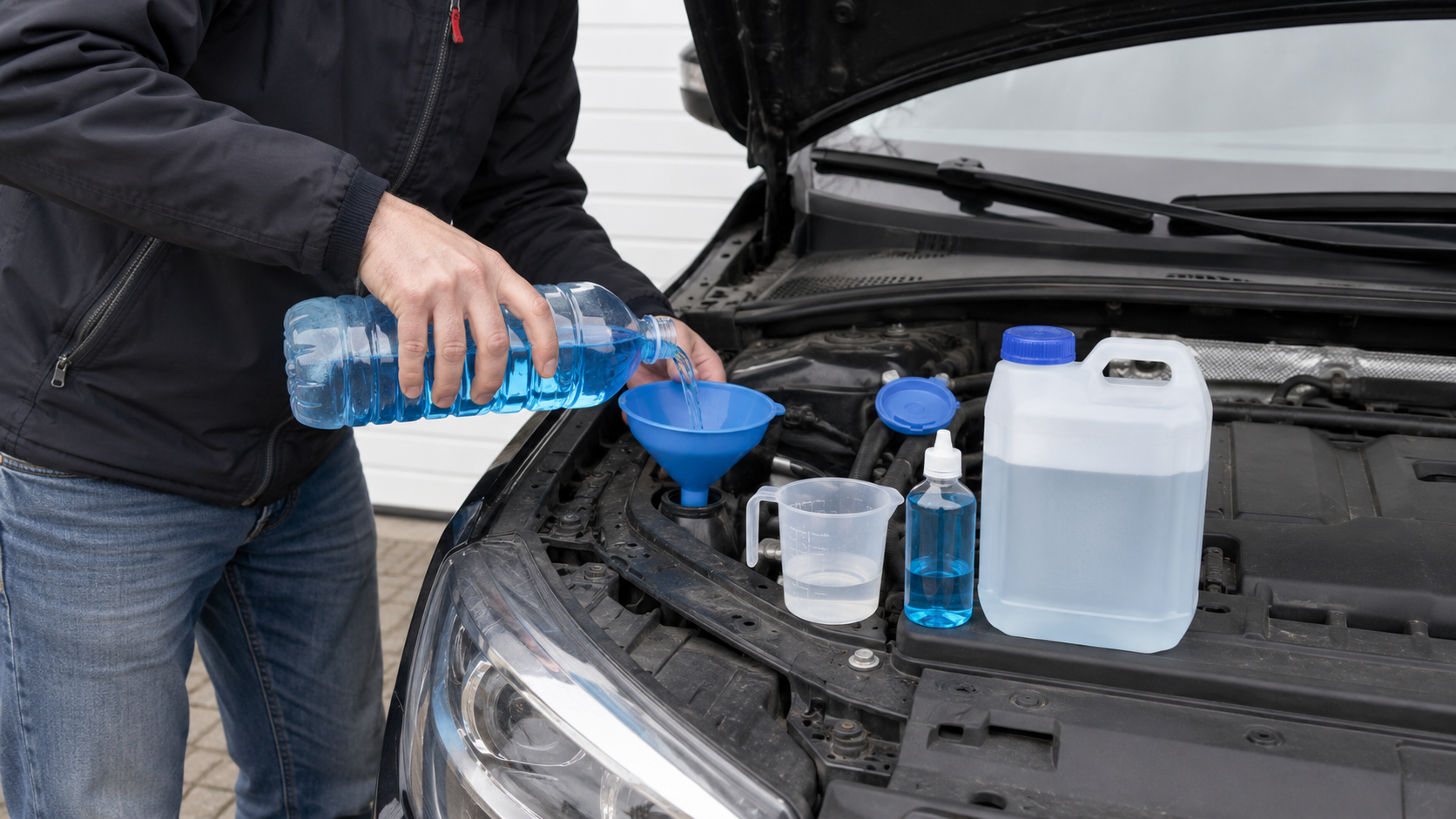 Scheibenwischwasser selber machen [Bildinhalt mit KI erstellt]